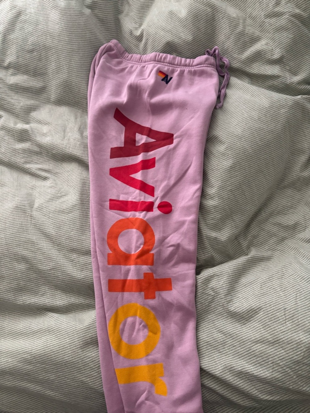 Aviator Nation Purple Graphic Sweatpants - Picture 3 of 4